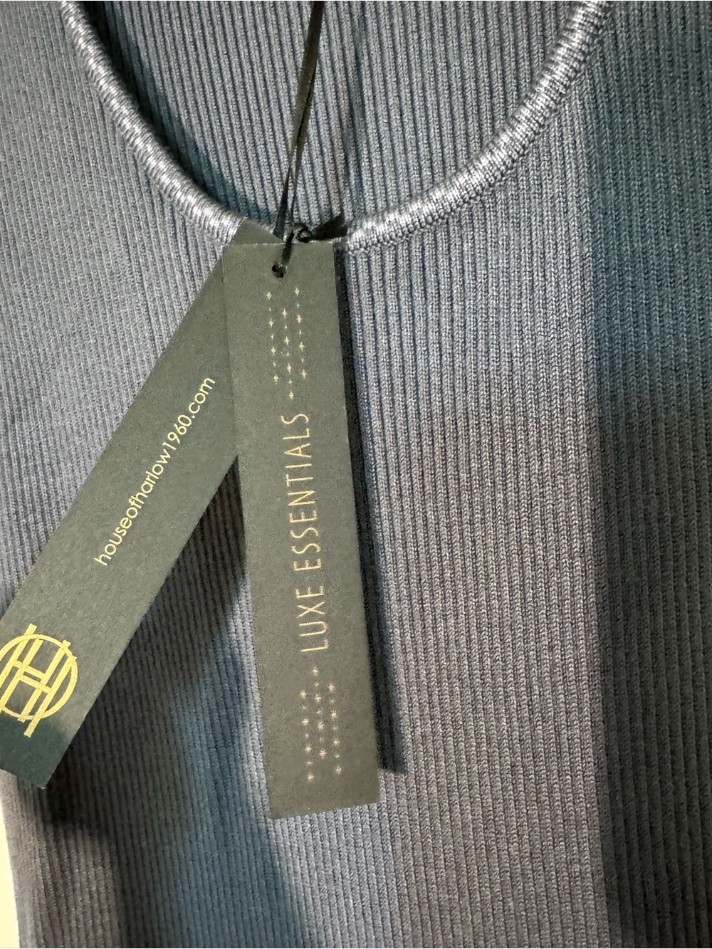 House of Harlow 1960 Luxe Essentials Ribbed Maxi Dress Large Navy NWT - Picture 4 of 8
